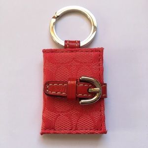 COACH red signature picture frame keychain ❤️